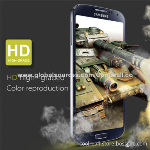 Tempered Glass Screen Protector for Samsung S4/S3, Anti-finger Print, OEM Services Provided